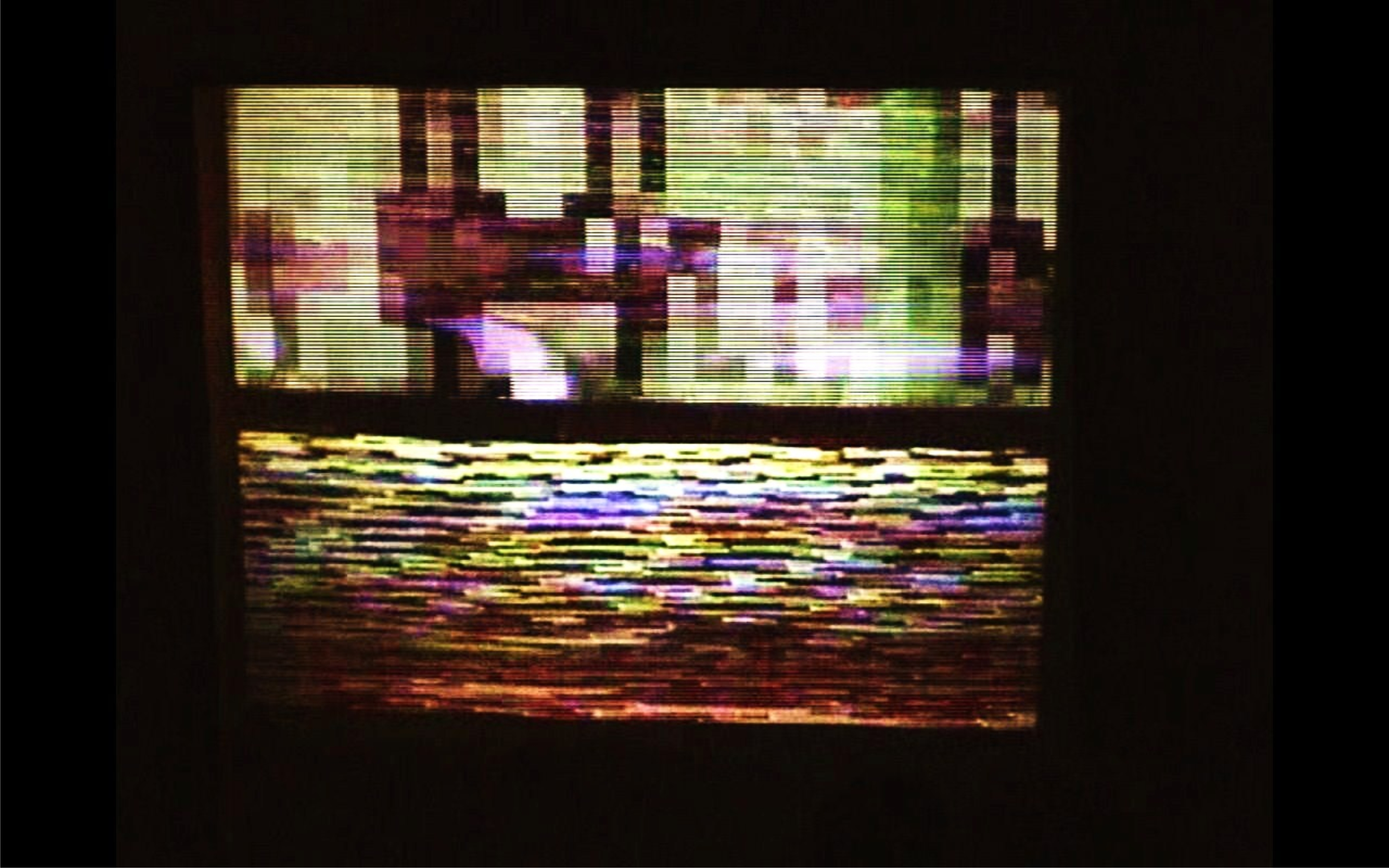 Error analógico en  cinta de  VHS por Gabriel Castillo.Video captura. (Archivo Aloardi)